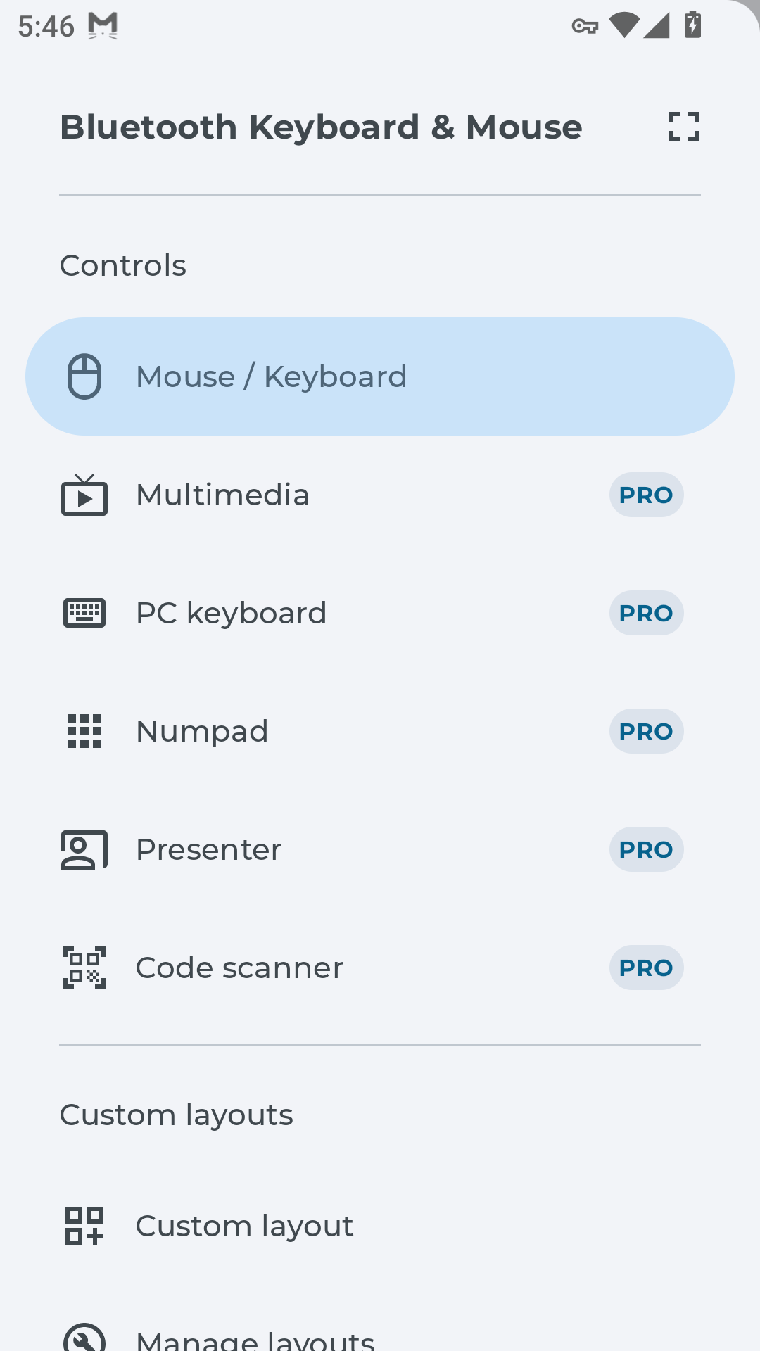 Bluetooth Keyboard&Mouse 截图